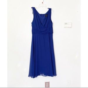 Connected Apparel Blue Sleeveless Dress Size 14